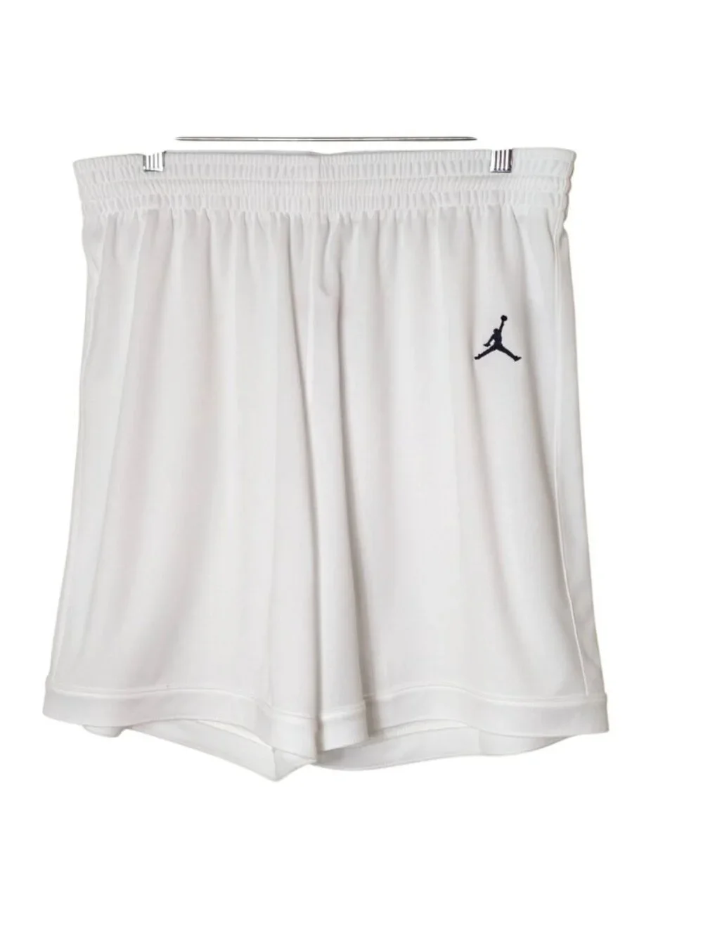 Jordan Mens L Basketball Shorts White Jumpman Logo Pockets Athletic Sport IO0322